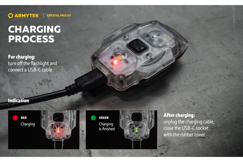 Lampe multifonction Armytek Crystal Pro UV - vert