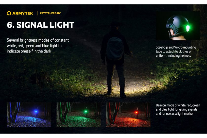 Lampe multifonction Armytek Crystal Pro UV - vert