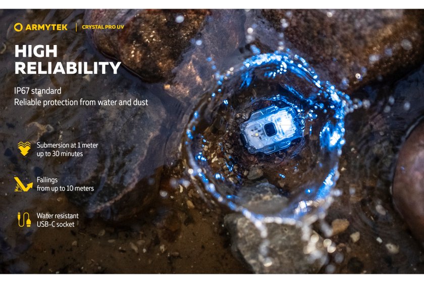 Lampe multifonction Armytek Crystal Pro UV - vert