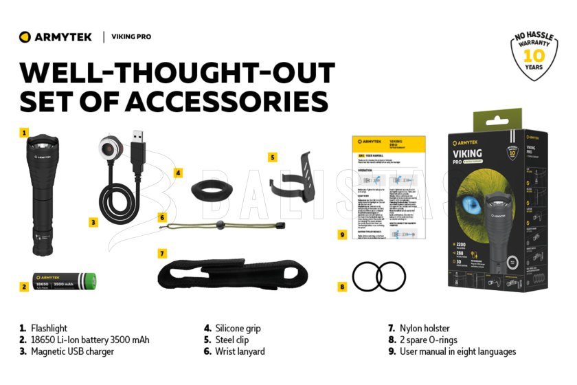 Zaklamp Armytek Viking PRO koud wit licht