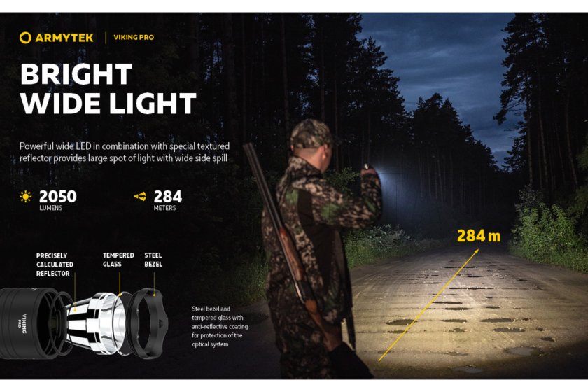 Lampe Armytek Viking PRO lumière chaude