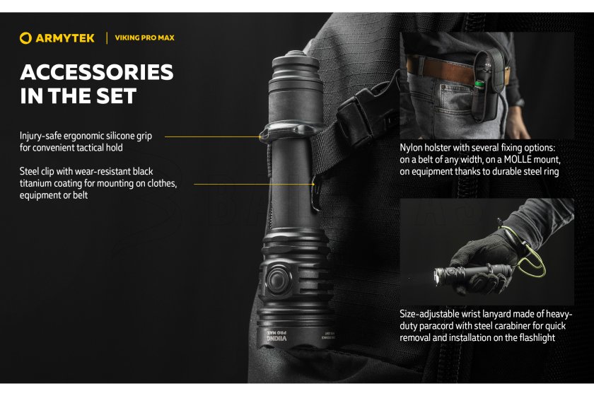 Zaklamp Armytek Viking PRO MAX koud licht