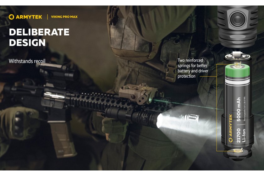 Zaklamp Armytek Viking PRO MAX koud licht