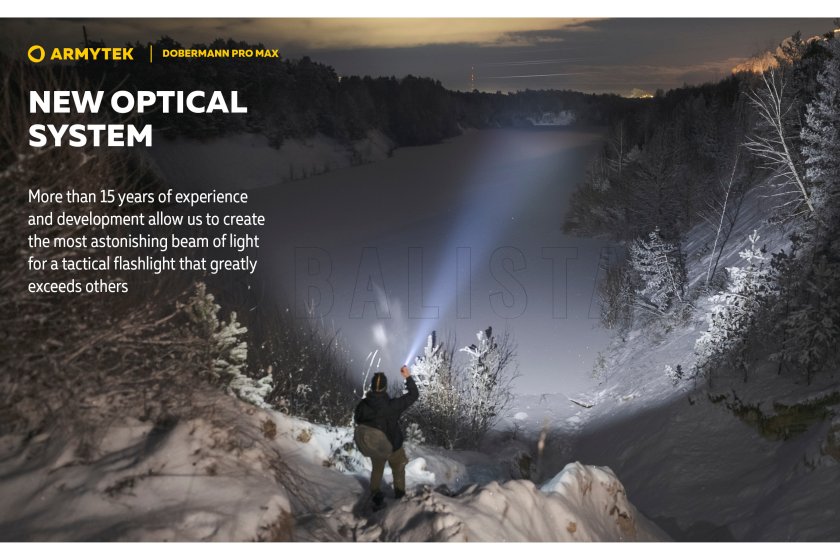 Zaklamp Armytek Dobermann PRO MAX wit licht