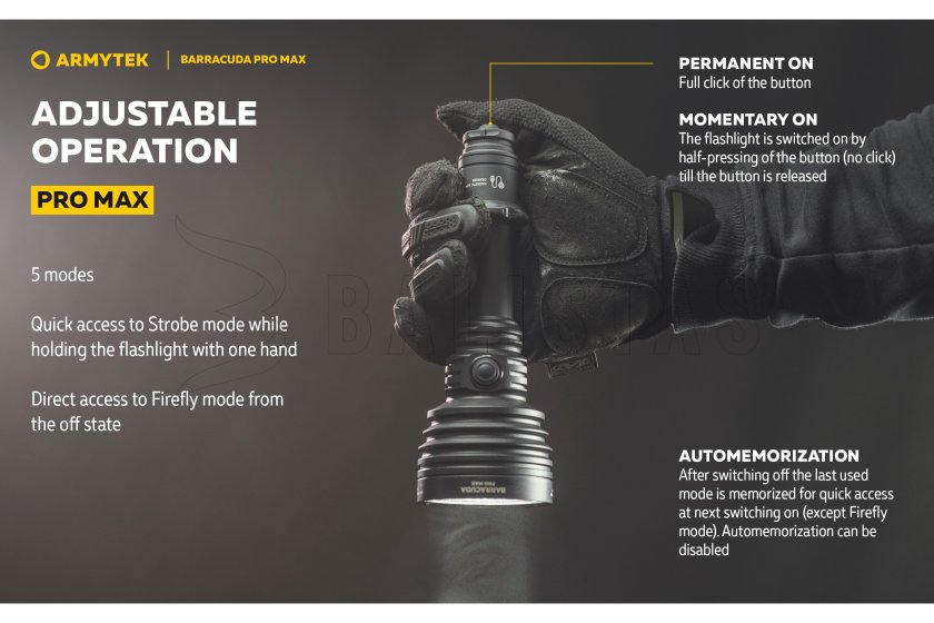 Lampe Armytek Barracuda Pro Max lumière froide