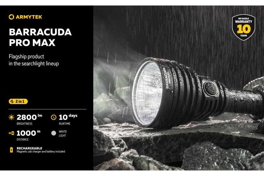 Lampe Armytek Barracuda Pro Max lumière froide