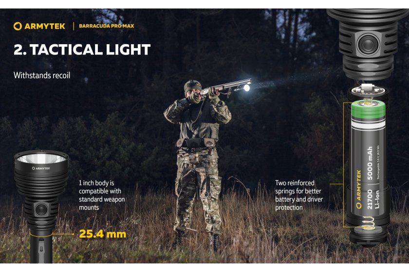 Lampe Armytek Barracuda Pro Max lumière froide