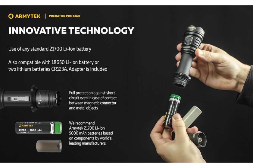 Lampe Armytek Predator PRO MAX lumière froide