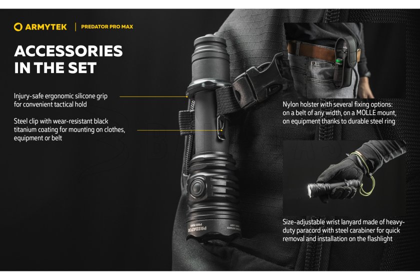 Lampe Armytek Predator PRO MAX lumière froide