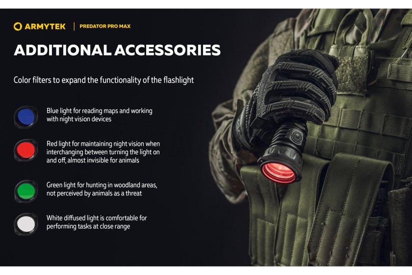Lampe Armytek Predator PRO MAX lumière froide
