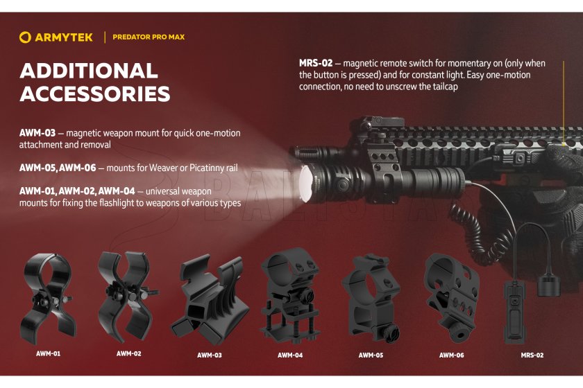 Lampe Armytek Predator PRO MAX lumière froide