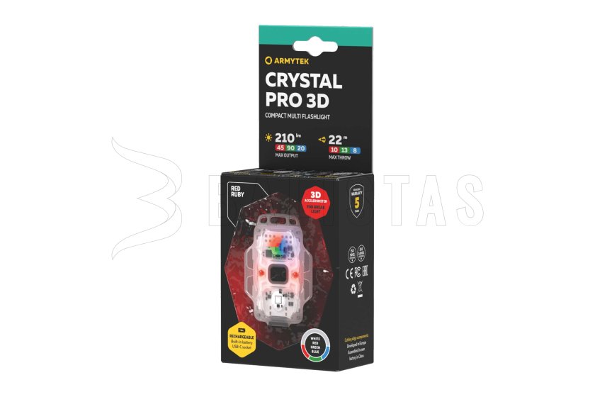 Lampe multifonction Armytek Crystal Pro 3D - rouge