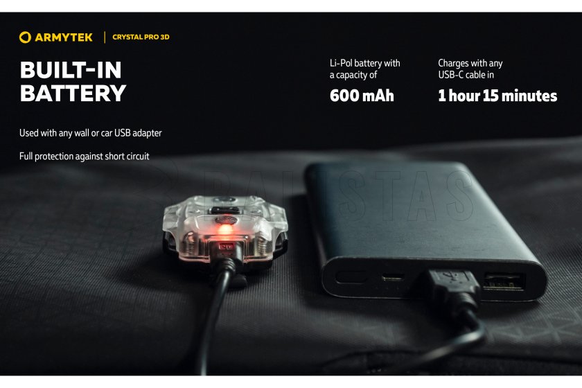 Lampe multifonction Armytek Crystal Pro 3D - rouge