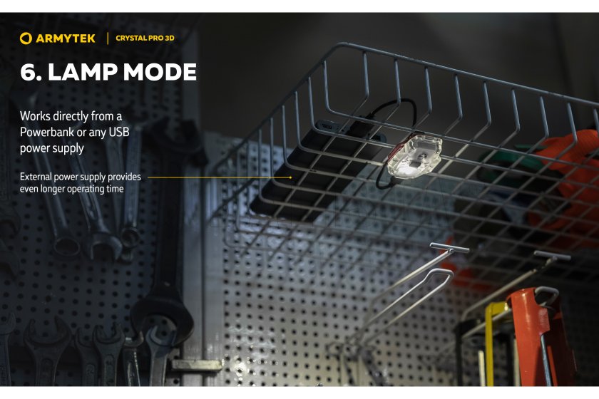 Lampe multifonction Armytek Crystal Pro 3D - rouge