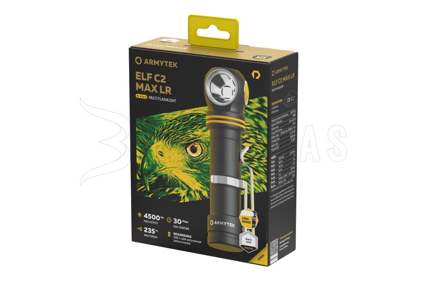 Lampe multifonction Armytek Elf C2 MAX LR USB-C lumière blanche