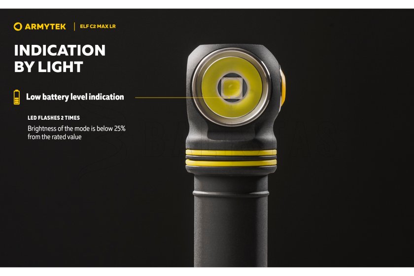 Lampe multifonction Armytek Elf C2 MAX LR USB-C lumière blanche