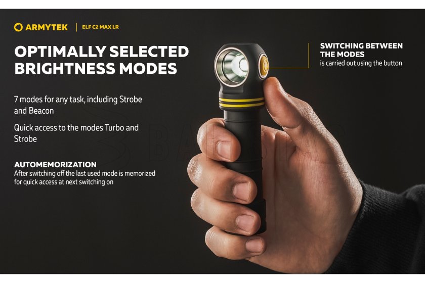 Lampe multifonction Armytek Elf C2 MAX LR USB-C lumière blanche