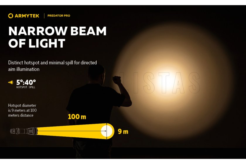Lampe Armytek Predator PRO set lumière froide