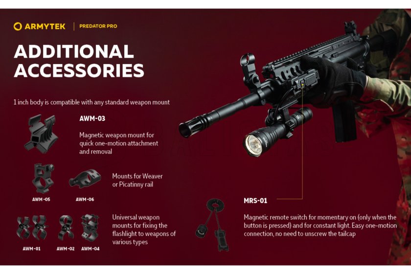 Lampe Armytek Predator PRO set lumière froide