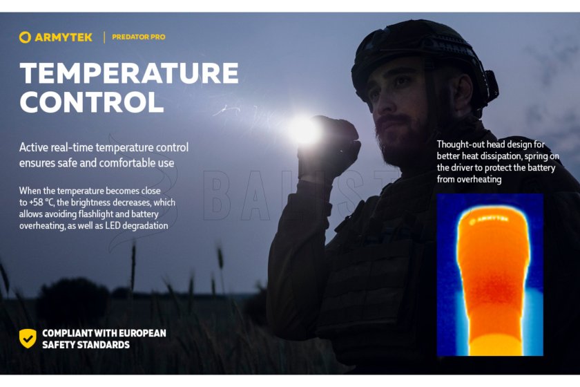 Lampe Armytek Predator PRO set lumière froide