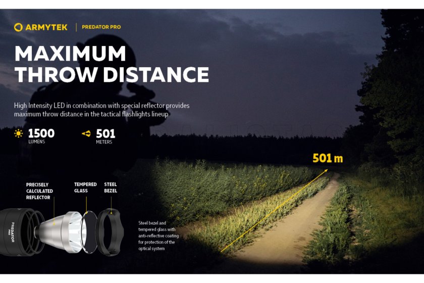 Lampe Armytek Predator PRO set lumière froide