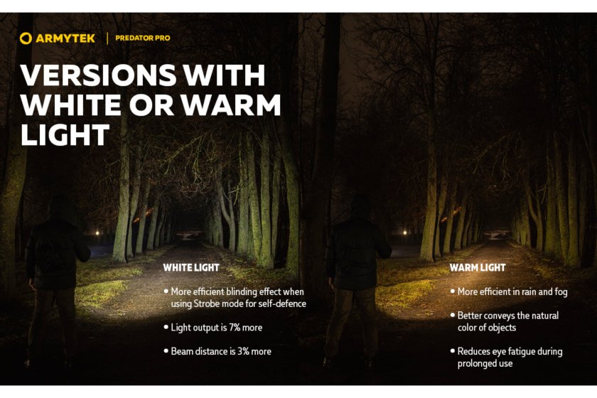 Lampe Armytek Predator PRO set lumière froide