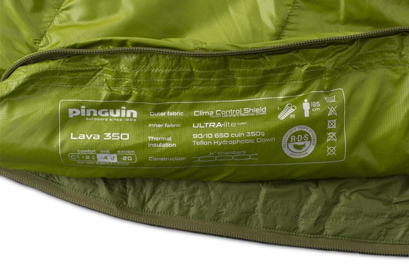 Sac de couchage Pinguin Lava 350 175cm bleu droit 5