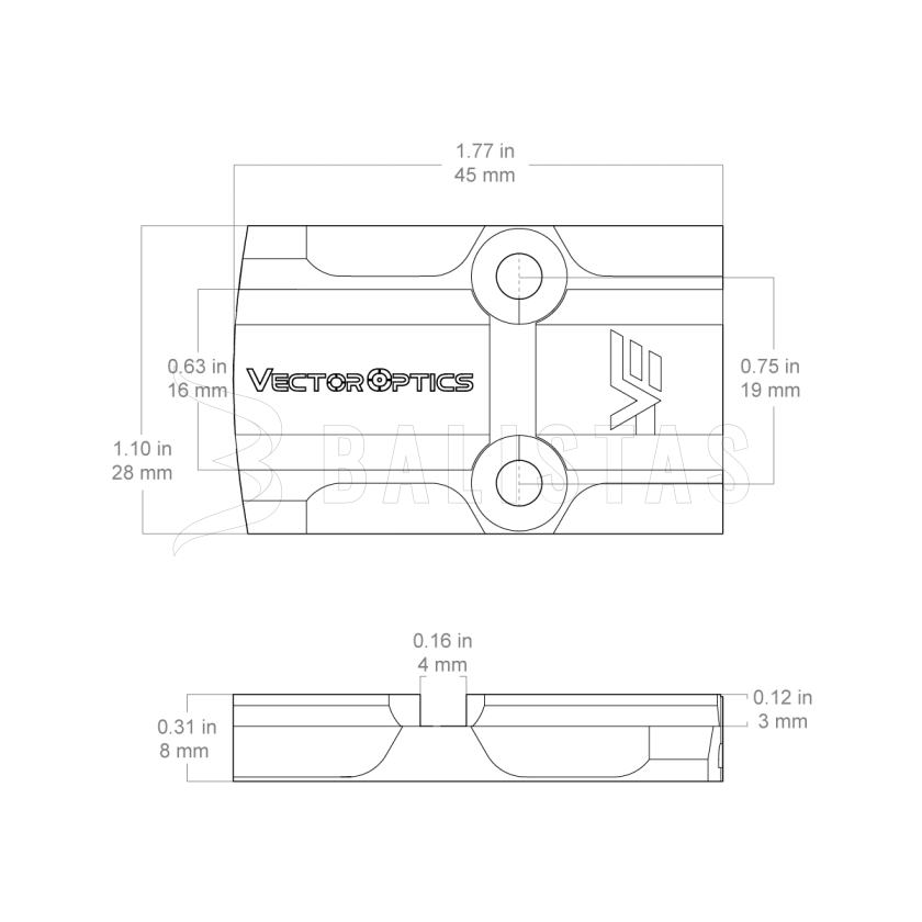 Adaptateur Vector Optics MOJ/VOD 2