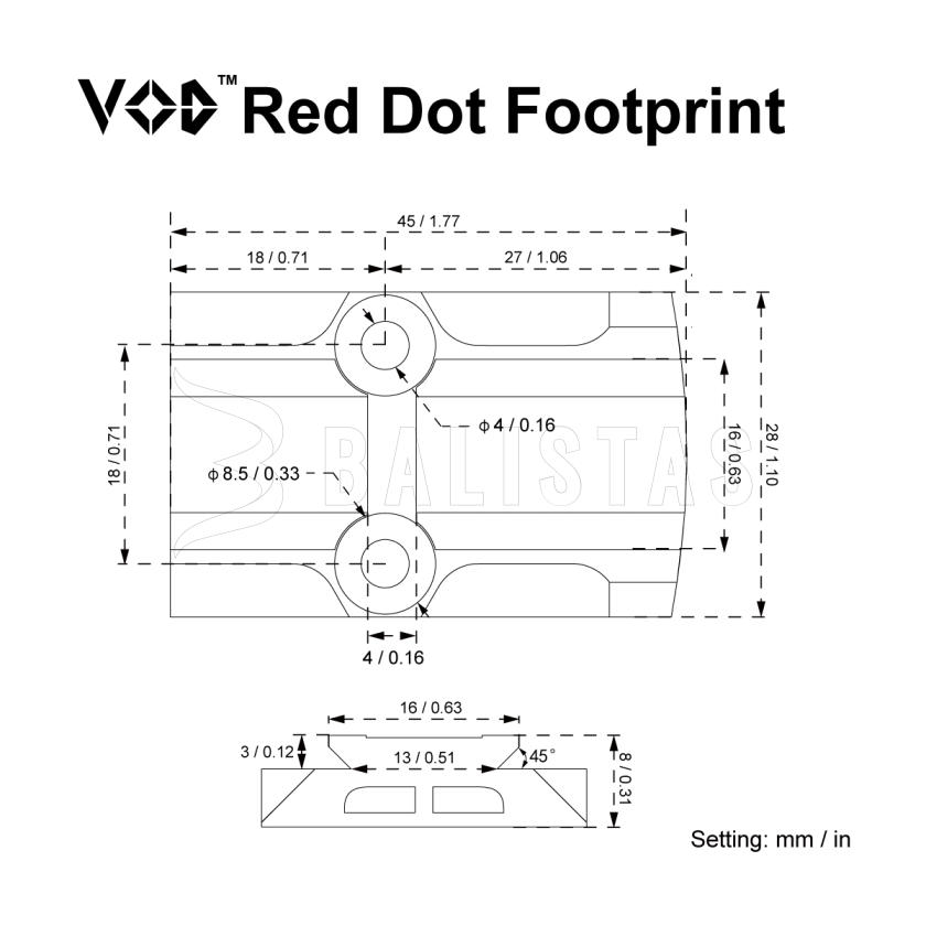 Adaptateur Vector Optics MOJ/VOD 3