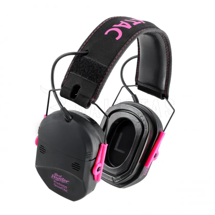 Casque antibruit électronique de tir RealHunter Active ProSHOT QuadTAC Devil Pink 4