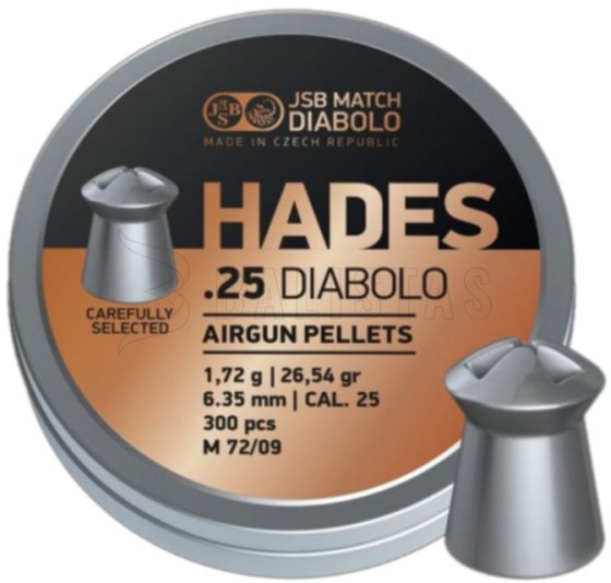 Diabolo JSB Hades 6,35mm 300st