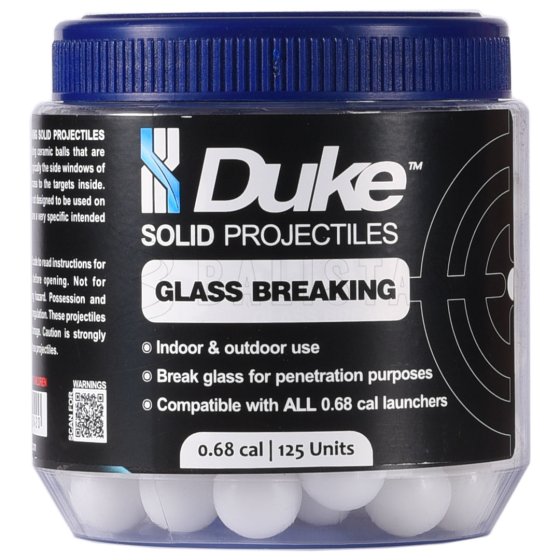 Projectielen Duke Glass Breaking Solid Projectile .68 125 stuks