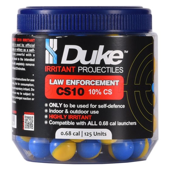 Billes Duke CS10 Law Enforcement Irritant Projectile .68 125 pièces